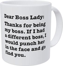 img 1 attached to 👩 Wampumtuk Funny Coffee Mug - Dear Boss Lady, Thanks for Being My Boss, If I Had A Different One I Would Punch Her and Find You - 11 Ounces