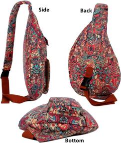 img 3 attached to 🎒 Multifunctional Pattern Backpack Crossbody Shoulder Daypack: Stylish and Practical Travel Companion