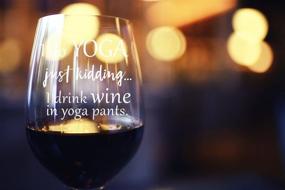 img 1 attached to 🍷 Funny Yoga Pants Wine Glass - 15oz Stemless Wine Glass - Unique Novelty Gift Idea for Her, Mom, Wife, Girlfriend, Sister, Best Friend, BFF - Perfect Birthday Gifts for Women