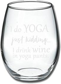 img 2 attached to 🍷 Funny Yoga Pants Wine Glass - 15oz Stemless Wine Glass - Unique Novelty Gift Idea for Her, Mom, Wife, Girlfriend, Sister, Best Friend, BFF - Perfect Birthday Gifts for Women