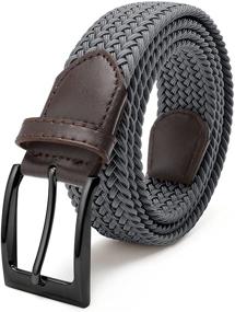 img 4 attached to Versatile Fairwin Elastic Width Stretch Woven Men's Accessories and Belts: Fashionable, Functional, and Flexible