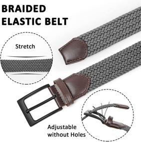 img 1 attached to Versatile Fairwin Elastic Width Stretch Woven Men's Accessories and Belts: Fashionable, Functional, and Flexible