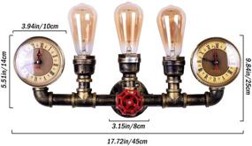 img 2 attached to 🚰 LMSOD 3-Light Water Tube Wall Sconce in Antique Bronze - Retro Industrial Steampunk Wall Light Fixture