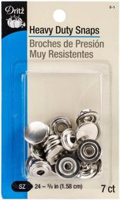 img 2 attached to 🔒 Dritz 5-in-1 Heavy Duty Snaps, Nickel, Size 24 (5/8-Inch) - 7 Sets