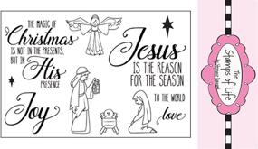 img 1 attached to 🎄 Nativity2Stamp Sentiments: Christian Nativity Christmas Stamps for Card-Making and Scrapbooking Supplies by The Stamps of Life