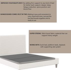 img 1 attached to 🛏️ Spring Solution Wood Split Bunkie Board/Slats: Twin Bed Support in Grey - Includes 2 Halves for Easy Assembly