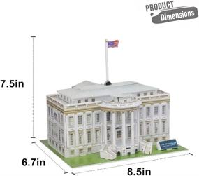 img 1 attached to 🏰 Exquisite White House 3D Puzzle Pieces: Captivating Architectural Masterpiece to Assemble