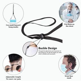 img 2 attached to 🔒 Durable and Reusable Washable Protective Lanyards for All, Unisex Earloop