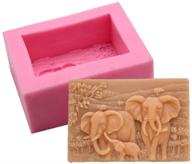 🐘 elephant family soap mold: handmade silicone mold for diy soap making and baby shower decor logo