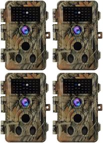 img 4 attached to 📸 Set of 4 Stealth Camo Game Trail Cameras - 24MP Pictures, 1296P Videos, 120° Wide Angle, 90Ft Night Vision, Motion Activated 0.1s Trigger Speed, IP66 Waterproof - Perfect for Outdoor Deer & Wildlife Hunting