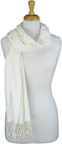 img 2 attached to Paskmlna Large Solid Pashmina Forest Women's Accessories for Scarves & Wraps