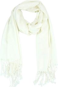 img 4 attached to Paskmlna Large Solid Pashmina Forest Women's Accessories for Scarves & Wraps