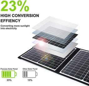 img 3 attached to 🌞 Review: PAXCESS 60W 18V Portable Solar Panel – Off Grid Foldable Charger for Outdoor Camping with USB QC 3.0 & Type C Output – Compatible with Paxcess, Rockpals, Jackery, Suaoki Power Stations