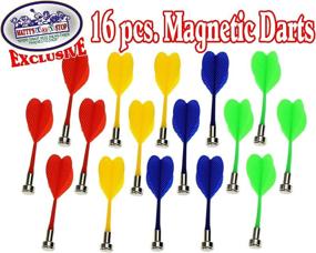 img 3 attached to 🎯 Matty's Toy Stop Magnetic Replacement Darts Set - Deluxe 16 Piece with Plastic Wings in Red, Blue, Green & Yellow - Exclusive