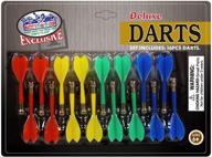 🎯 matty's toy stop magnetic replacement darts set - deluxe 16 piece with plastic wings in red, blue, green & yellow - exclusive логотип