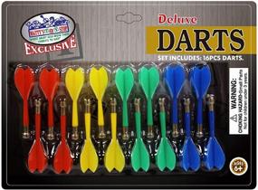 img 4 attached to 🎯 Matty's Toy Stop Magnetic Replacement Darts Set - Deluxe 16 Piece with Plastic Wings in Red, Blue, Green & Yellow - Exclusive