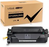 v4ink compatible 26a toner cartridge - black ink replacement for hp pro m402n m426 printer logo