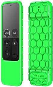 img 4 attached to Fintie Protective Case For Apple TV 4K / HD Siri Remote (1St Generation) - Honey Comb Lightweight Anti Slip Shockproof Silicone Cover For Apple TV 4K 5Th / 4Th Gen Siri Remote Controller