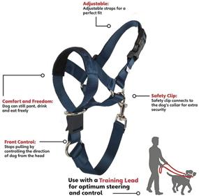 img 3 attached to 🐶 Barkless Dog Head Collar: Padded, Adjustable No-Pull Halter with Training Guide - Stop Pulling and Choking on Walks