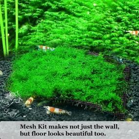 img 1 attached to Luffy Aquatic Moss Wall/Floor Mesh Kit - 2 Mesh Pieces, 10 Cable Ties, and 5 Suction Cups Included for Decorative Purposes