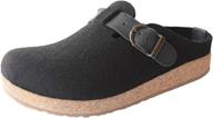 👞 haflinger gzb44 charcoal women's flat shoes - mules & clogs for men logo