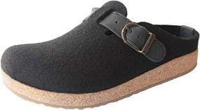 img 4 attached to 👞 Haflinger GZB44 Charcoal Women's Flat Shoes - Mules & Clogs for Men