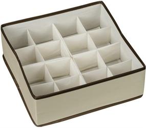 img 1 attached to 📦 Naturally Colored Small Square Customizer Drawer Organizer by Household Essentials 1926N
