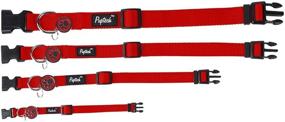 img 1 attached to 🐶 PUPTECK Basic Nylon Dog Collar: Fashionable Designer Adjustable Collars with ID Tag for Stylish Puppies and Pets