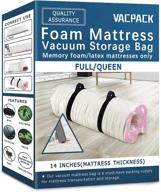 🛏️ maximize space and protect your queen memory foam/latex mattress with 80% compress vacuum seal bag: ideal for storage, moving, and shipping logo