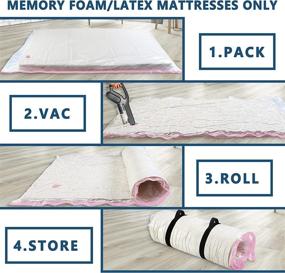 img 1 attached to 🛏️ Maximize Space and Protect Your Queen Memory Foam/Latex Mattress with 80% Compress Vacuum Seal Bag: Ideal for Storage, Moving, and Shipping