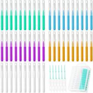 🦷 350 soft interdental dental floss picks refill - toothpicks interdental tool for effective flossing - interdental brush cleaner flossers - dental cleaning tool for adults (assorted basic colors) logo