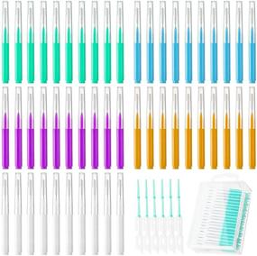 img 4 attached to 🦷 350 Soft Interdental Dental Floss Picks Refill - Toothpicks Interdental Tool for Effective Flossing - Interdental Brush Cleaner Flossers - Dental Cleaning Tool for Adults (Assorted Basic Colors)