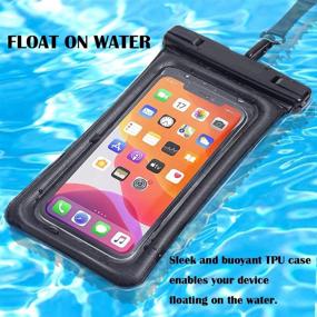 img 2 attached to ⚓️ HUAG Floating Waterproof Phone Pouch: Universal Floatable Case Dry Bag with Lanyard Armband for iPhone 12 11 Pro Max X XR Max, Samsung