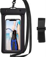 ⚓️ huag floating waterproof phone pouch: universal floatable case dry bag with lanyard armband for iphone 12 11 pro max x xr max, samsung logo