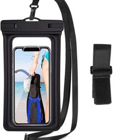 img 4 attached to ⚓️ HUAG Floating Waterproof Phone Pouch: Universal Floatable Case Dry Bag with Lanyard Armband for iPhone 12 11 Pro Max X XR Max, Samsung