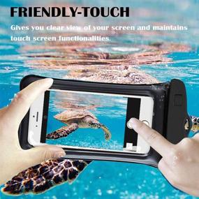 img 1 attached to ⚓️ HUAG Floating Waterproof Phone Pouch: Universal Floatable Case Dry Bag with Lanyard Armband for iPhone 12 11 Pro Max X XR Max, Samsung