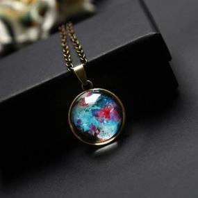 img 2 attached to Womens Pendant Necklace Universe Jewelry