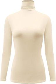 img 4 attached to 👚 Fashionable and Cozy: KLOTHO Women's Lightweight Turtleneck Thermal Tops