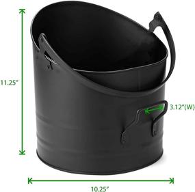 img 2 attached to ASHBUCK-BLK Large Fire Place Ash Bucket & Pellet Bucket - Enhanced Black Design