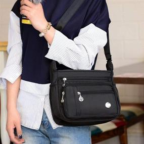 img 3 attached to 💦 Waterproof Black Women's Shoulder Crossbody Messenger Bag for Handbags & Wallets