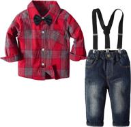 👔 yilaku twin piece outfit with suspender sleeves for boys in clothing sets logo