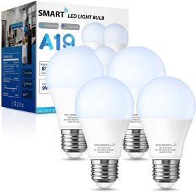 img 4 attached to 🔦 Lovely LOHAS Smart Light Bulb: Compatible with Alexa, Google Home &amp; Siri, A19 WIFI LED Bulb - Daylight 5000K, 9W (60W Equivalent), Dimmable, 850LM