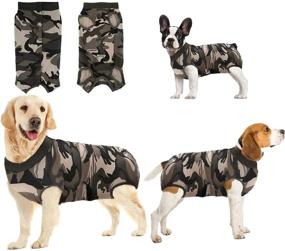 img 4 attached to Dog Recovery Suit for Abdominal Wounds, Spay, Skin Diseases – Unisex Pet Surgical Revovery Suit, Anti-Licking Vest, Cone E-Collars Alternate