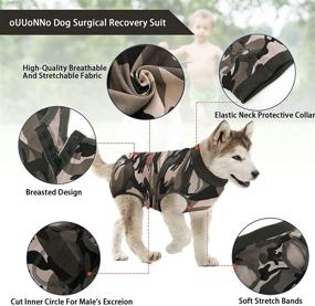 img 3 attached to Dog Recovery Suit for Abdominal Wounds, Spay, Skin Diseases – Unisex Pet Surgical Revovery Suit, Anti-Licking Vest, Cone E-Collars Alternate