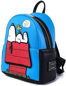 img 3 attached to Loungefly Peanuts Snoopy Doghouse Faux Leather Mini Backpack Purse for Women