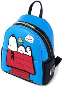 img 2 attached to Loungefly Peanuts Snoopy Doghouse Faux Leather Mini Backpack Purse for Women
