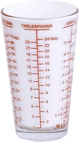 img 3 attached to Kolder Mix N Measure Glass Cup - Multi-Purpose Liquid & Dry Measuring Cup with 6 Units of Measurement - Heavy Glass - Red