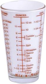 img 2 attached to Kolder Mix N Measure Glass Cup - Multi-Purpose Liquid & Dry Measuring Cup with 6 Units of Measurement - Heavy Glass - Red