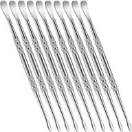🔥 10-pack stainless steel wax carving tools - spoon style, 4.75 inch, silver logo