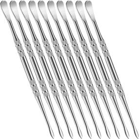 img 4 attached to 🔥 10-Pack Stainless Steel Wax Carving Tools - Spoon Style, 4.75 Inch, Silver